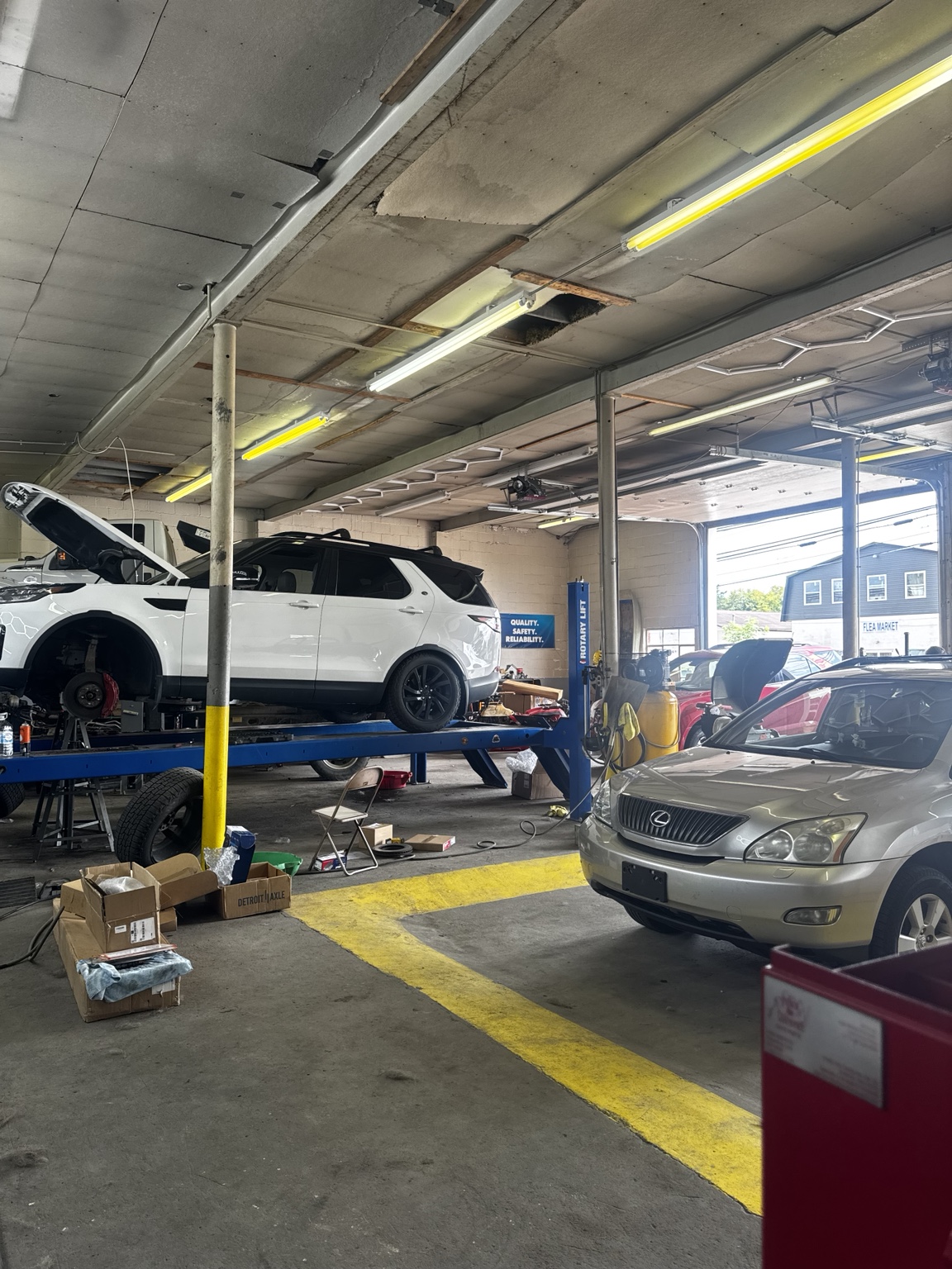 Automotive repair work inside Triple G Automotive